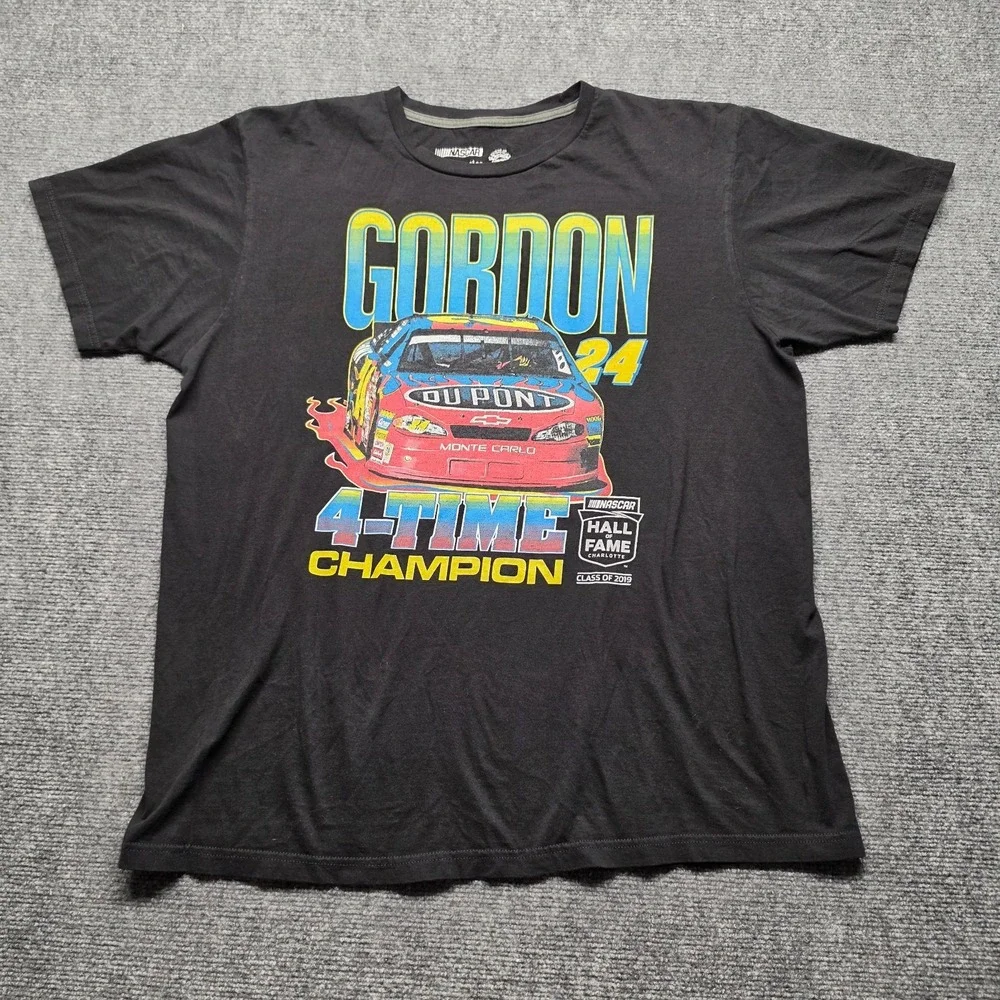 Jeff Gordon 24 DuPont Monte Carlo NASCAR Hall of Fame Graphic T Shirt Mens XL